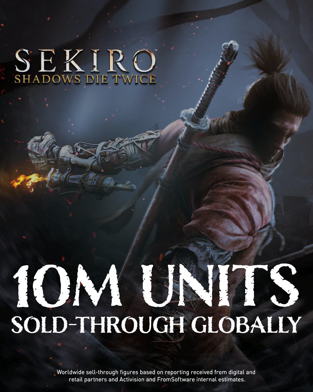 Jogo do Ano de 2019, Sekiro: Shadows Die Twice, comemora 10